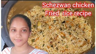 Schezwan chicken fried rice reciperequested recipe by my YouTube familyGoan youtuber konkani vlog [upl. by Gladys]