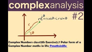 Complex Numbers class12th Exercise2 7 Polar form of a Complex Number maths in life mathsinlife [upl. by Esinehs435]