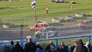 Cowdenbeath racewall junior bangers race 2 27th April 2024 [upl. by Kohsa]