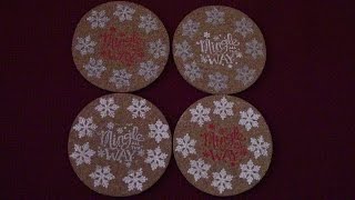 Christmas Coasters using Stampin Ups Christmas Stamps [upl. by Irtak169]