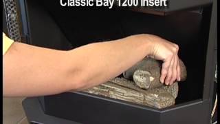 QuadraFire® Classic Bay 1200 Pellet Insert Log Placement Video [upl. by Aurelea]