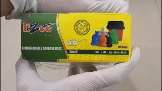 Unboxing Ezee Biodegradable Small Garbage Bags 17 X 19 Inches  StuffAddictsYT [upl. by Montana]