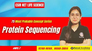 MPC7 Protein Sequencing  Most important topics for CSIR NET Life Science 2024 [upl. by Daphna]