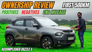 Tata PUNCH CNG First 500 KM Mileage Tested  Tata Punch Accomplished Dazzle S CNG Ownership Review [upl. by Bartlett692]