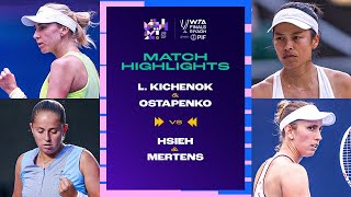 L Kichenok amp Ostapenko vs Hsieh amp Mertens  2024 WTA Finals Riyadh Group Stage  Match Highlights [upl. by Acirret]