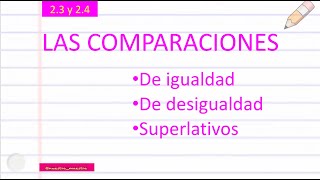 Las comparaciones y los superlativos [upl. by Nishi]