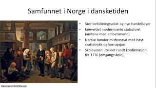 Norsk tidlig moderne tid 15361814  Oversikt [upl. by Cul]