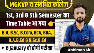 MGKVP Semester Exam Time Table 202324  MGKVP 1st 3rd amp 5th Semester Exam time table [upl. by Nodmac27]