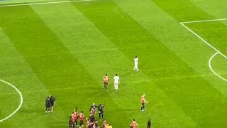 Rüdiger y Vallejo los únicos en saludar a la afición del REAL MADRID tras la derrota ante el MILAN [upl. by Idolem856]