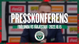 Presskonferensen efter Frölunda  Färjestad [upl. by Nyrroc]