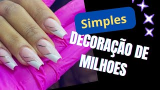 DECORAÇÃO COM ESMALTE EM GEL SIMPLES E RÁPIDA [upl. by Llertnor49]