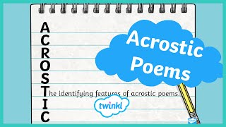 Acrostic Poems Explained [upl. by Edan]