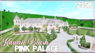 ROBLOX  Bloxburg 215k Blush Pink Kawaii Palace  Pt1  Tour  Speedbuild  Screenies [upl. by Yrruc]