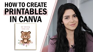 How to Create Printables in Canva to SELL ON ETSY [upl. by Tserrof]