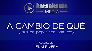 Karaokanta  Jenni Rivera  A cambio de qué 2da Ver Pop [upl. by Hoffman]