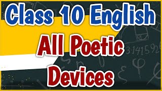 Class 10 English All Poetic devices studyeasy404 [upl. by Googins603]