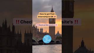 websites to get internship in UK for Indian students  internship in UK in 2024 [upl. by Atena]