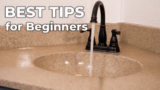 How to Renew Existing Surfaces with Epoxy FULL STEP BY STEP  Bathroom Vanity DIY Makeover [upl. by Ahcmis]