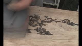 DIY Wood burning Lichtenberg Figure into a Coat Rack [upl. by Clerc73]