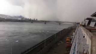 Freak snow storm swallows entire Russian bridge [upl. by Farhsa]