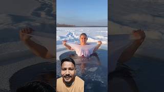 Real ice queen Jeebanbaduwal0 youtube channel ice топ swimming icequeen winter funny [upl. by Eintrok]