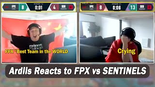 Ardiiss FUNNY REACTION while watching FPX vs SENTINELS  VCT Champs 2024 [upl. by Enelrahc]