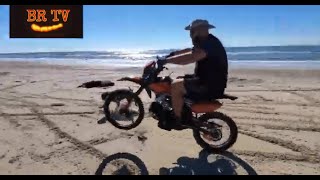 GopowersportsMAX DB38 125cc dirt bike at the beach [upl. by Arrek317]