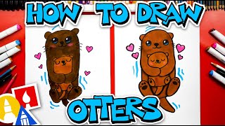 How To Draw Otters Mom And Baby [upl. by Delia185]