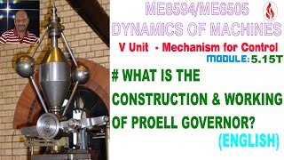 What is the Construction and Working of Proell Governor DOM515E Dynamics of Machines in English [upl. by Tterrab795]