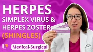 Herpes Simplex Virus and Herpes Zoster Shingles Integumentary System  MedSurg  LevelUpRN [upl. by Outhe]