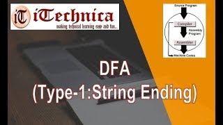 7 Deterministic Finite Automata TYPE 1 String Ending with example [upl. by Gunas557]