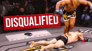 Fighters Who Got DISQUALIFIED in MMA [upl. by Assirem203]