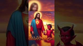 God vs Devil jesuschrist christianmotivation bible jesus shortsfeed [upl. by Rentsch]