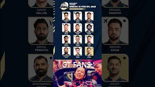 Gujarat Titans Dream11 For IPL 2025 gujarattitans gt shorts [upl. by Atikat]