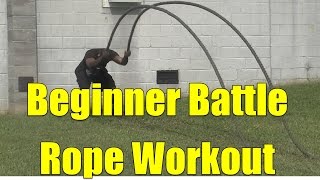 Beginner Battle Rope Workout [upl. by Adnarram]