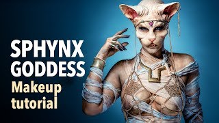 Sphynx goddess makeup tutorial [upl. by Duwalt]