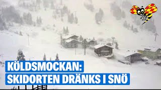 Skidorterna dränks i snö när köldsmockan slår till [upl. by Jacobo]