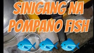 POMPANO FISH SINIGANG mukbang cooking mukbang food [upl. by Adolf]