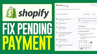 How To Fix Shopify Pending Payment 2024 Step by Step [upl. by Willtrude]