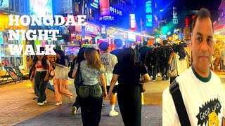 HONGDAE 4K  SEOUL NIGHT WALK  WALK On HONGDAE STREET  SEOUL NIGHTLIFE [upl. by Ennybor]