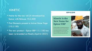 Epicor Kinetics Demo [upl. by Ardnoet]