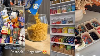 Pantry RestocksGrocery restocks Makeup Organization and Restocking Tiktoks CompilationASMR [upl. by Iniffit777]