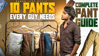 10 Must Have PANTS In Every MENS WARDROBE  In Tamil  Saran Lifestyle [upl. by Annaohj]