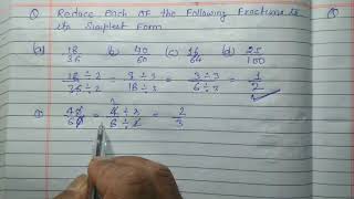 Reduce each of the following fraction its simplest form  class 4 [upl. by Dazhehs520]