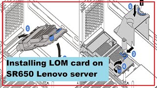 Installing LOM card on SR650 Lenovo server [upl. by Egas242]