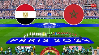 ÉGYPTE vs MAROC  Jeux Olympiques PARIS 2024  مصر ضد المغرب  réaliste PES Gameplay [upl. by Sylvie]