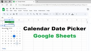 How to Add a Calendar Date Picker in column in Google Sheets2024 [upl. by Lorianne174]