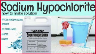 Use of sodium hypochlorite in OT ICU amp wards [upl. by Clayberg668]