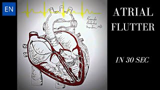 Atrial Flutter Animation and ECG Shorts [upl. by Nnairac352]