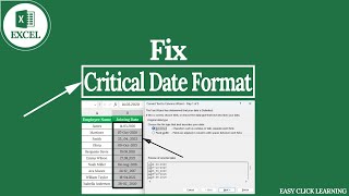 Fixing Critical Dates in Excel This Data Tab Trick Saves Time error dates [upl. by Lemuel]